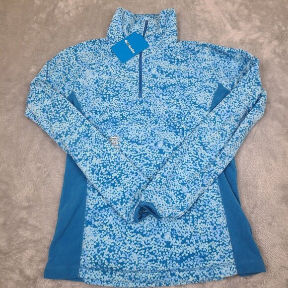 Columbia Sportswear Blue 1/4 Zip Fleece Artic Air Jacket Sweater Womens Size S - Picture 1 of 10